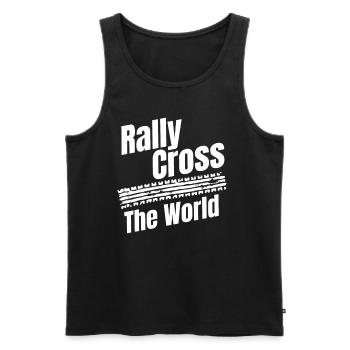 Rallycross The World Funny Autosport Motorsport - Men's Premium Organic Tank Top - black - Front - AI Model Male 178 light (178cm)