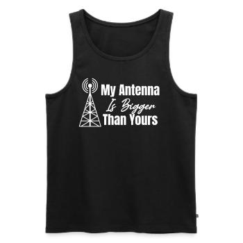 Meine Antenne Ist Größer Als Ihre - Männer Premium Bio Tank Top - Schwarz - Vorne - AI Model Male 178 light (178cm)