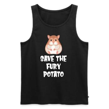 Retten Sie Den Pelzigen Kartoffelliebhaber - Männer Premium Bio Tank Top - Schwarz - Vorne - Michal (187cm)