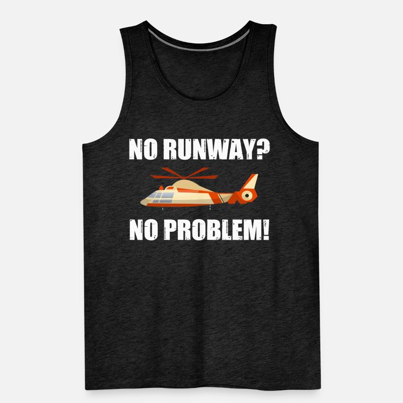 No runway? No problem! Helicopter Lover Men's Premium Organic Tank Top