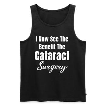 I now see the benefit of a - Men's Premium Organic Tank Top - black - Front - Michal (187cm)
