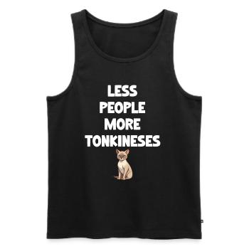 Weniger Menschen Mehr Tonkinesen Ragdoll-fell - Männer Premium Bio Tank Top - Schwarz - Vorne - Michal (187cm)