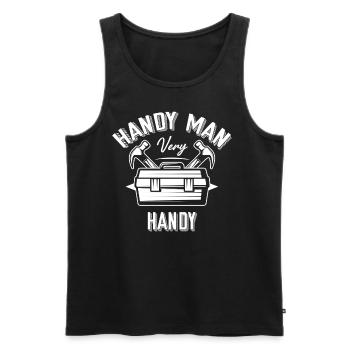 Never Better, Funny Craftsman, Contractor, - Men's Premium Organic Tank Top - black - Front - Michal (187cm)