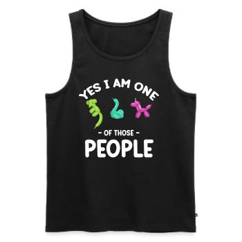 Yes, I'm one of those people - Men's Premium Organic Tank Top - black - Front - Michal (187cm)