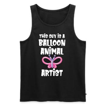 This guy is a balloon animal artist, - Men's Premium Organic Tank Top - black - Front - Michal (187cm)