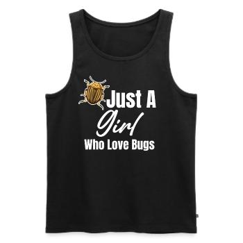 Just a girl who loves insects, entomologist, - Men's Premium Organic Tank Top - black - Front - Michal (187cm)