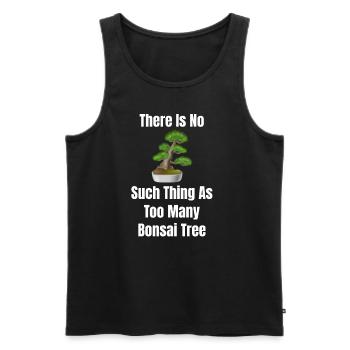 Es Gibt Nicht Zu Viele Bonsai-bäume. Mandala - Männer Premium Bio Tank Top - Schwarz - Vorne - Michal (187cm)
