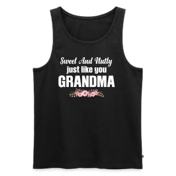 Süß Und Nussig, Genau Wie Die - Männer Premium Bio Tank Top - Schwarz - Vorne - AI Model Male 178 light (178cm)