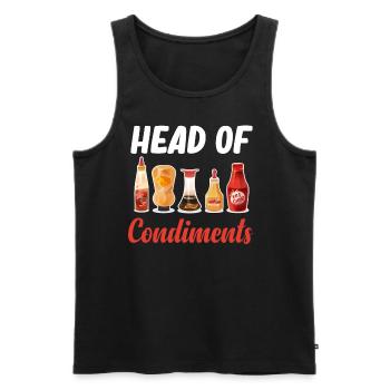 Head Of Condiments Lustiges Senf-würziges - Männer Premium Bio Tank Top - Schwarz - Vorne - AI Model Male 178 light (178cm)