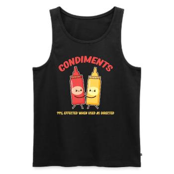 Wir Würzen Uns Gegenseitig! Senfwürziges - Männer Premium Bio Tank Top - Schwarz - Vorne - Michal (187cm)