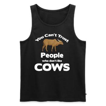 Les gens qui n’aiment pas les vaches, vous ne pouvez pas - Débardeur bio Premium Homme - noir - Devant - AI Model Male 178 light (178cm)