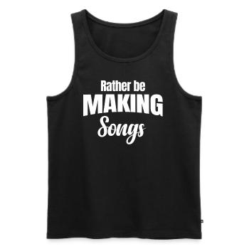 Lieber Lieder Machen, Karaoke, Gitarrist, Chor, - Männer Premium Bio Tank Top - Schwarz - Vorne - Michal (187cm)