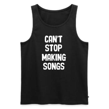 Can't Stop Songs Making Karaoke Guitarist Choir - Männer Premium Bio Tank Top - Schwarz - Vorne - Michal (187cm)