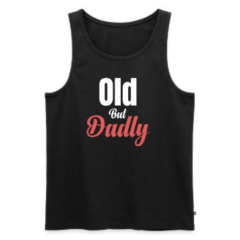 Old, but fatherly, funny grandpa humor, - Men's Premium Organic Tank Top - black - Front - AI Model Male 178 light (178cm)