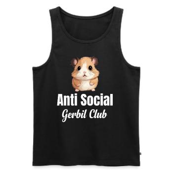 Club antisocial gerbille Ratón écureuil hamster - Débardeur bio Premium Homme - noir - Devant - Michal (187cm)
