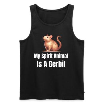 My power animal is a gerbil, a - Men's Premium Organic Tank Top - black - Front - AI Model Male 178 light (178cm)