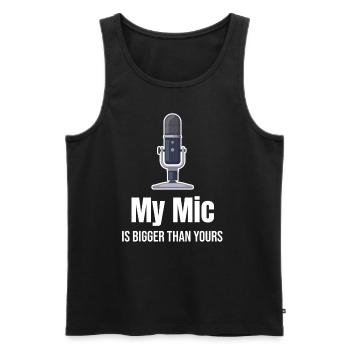 Mein Mikrofon Ist Größer Als Deins Lustige - Männer Premium Bio Tank Top - Schwarz - Vorne - AI Model Male 178 light (178cm)