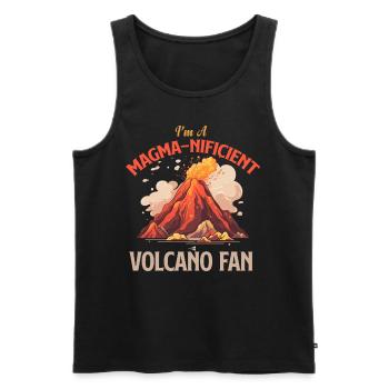 Je suis un fan de volcans amoureux du magma, - Débardeur bio Premium Homme - noir - Devant - Michal (187cm)