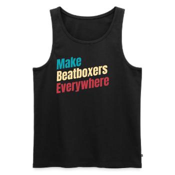 Machen Sie Überall Beatboxer, Schlagzeuger, - Männer Premium Bio Tank Top - Schwarz - Vorne - AI Model Male 178 light (178cm)