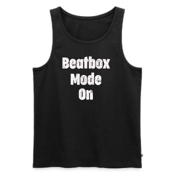 Beatbox-modus Beim Beatboxen, Schlagzeuger, - Männer Premium Bio Tank Top - Schwarz - Vorne - AI Model Male 178 light (178cm)