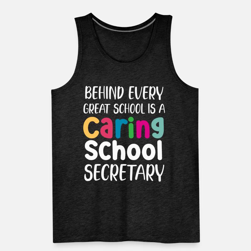 Hinter Jeder Großartigen Schule Steht Ein Männer Premium Bio Tank Top
