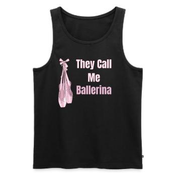 Ils m’appellent Ballerine Ballet Girl Théâtre - Débardeur bio Premium Homme - noir - Devant - AI Model Male 178 light (178cm)