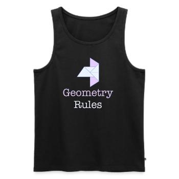 Geometry Rules Funny Teacher - Men's Premium Organic Tank Top - black - Front - Michal (187cm)
