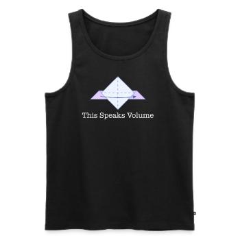 That speaks volumes Funny geometry teacher - Men's Premium Organic Tank Top - black - Front - Michal (187cm)