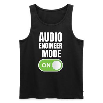 Audio engineer mode at Funny Concerts Speaker - Men's Premium Organic Tank Top - black - Front - AI Model Male 178 light (178cm)