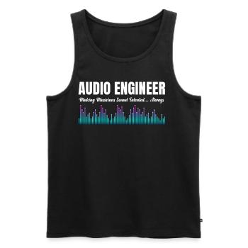 Audio engineer, the musician since time immemorial - Men's Premium Organic Tank Top - black - Front - AI Model Male 178 light (178cm)