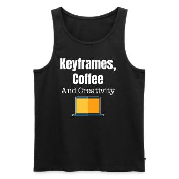 Ich Bin Ein Animator. Ich Erschaffe - Männer Premium Bio Tank Top - Schwarz - Vorne - AI Model Male 178 light (178cm)