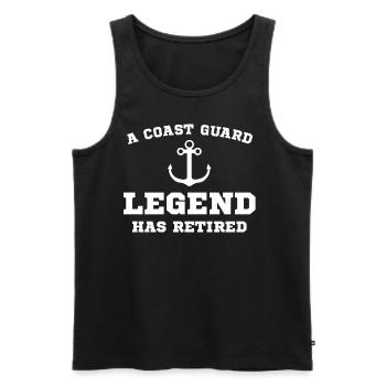 Eine Legende Der Küstenwache Ist In Den Ruhestand - Männer Premium Bio Tank Top - Schwarz - Vorne - AI Model Male 178 light (178cm)