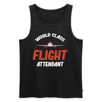 World-class flight attendant, flight attendant for - Men's Premium Organic Tank Top - black - Front - Michal (187cm)