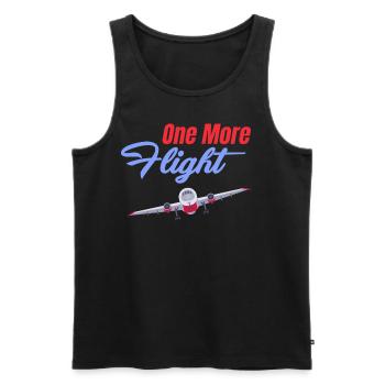 One More Flight Flight Attendant Airline Travel - Men's Premium Organic Tank Top - black - Front - Michal (187cm)
