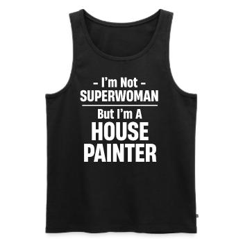 Ich Bin Keine Superfrau, Aber Ich Bin - Männer Premium Bio Tank Top - Schwarz - Vorne - AI Model Male 178 light (178cm)