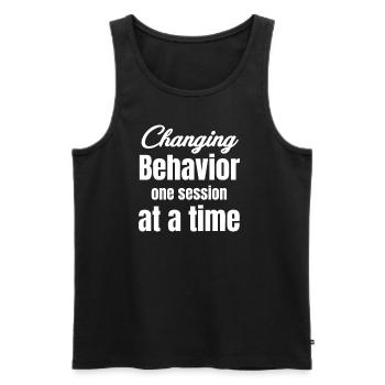 Gesch Verhalten Ändern, Eine Sitzung Nach Der Ande - Männer Premium Bio Tank Top - Schwarz - Vorne - Michal (187cm)