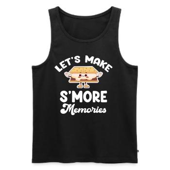 Let's Make S'mores Memories Glamping Adventures - Männer Premium Bio Tank Top - Schwarz - Vorne - AI Model Male 178 light (178cm)