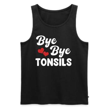 Bye Bye Mandeln Operation Entfernung - Männer Premium Bio Tank Top - Schwarz - Vorne - AI Model Male 178 light (178cm)