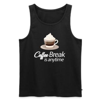 Kaffeepause Ist Jederzeit Cafecito Espresso - Männer Premium Bio Tank Top - Schwarz - Vorne - AI Model Male 178 light (178cm)