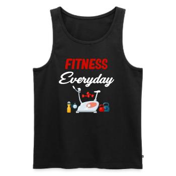 Fitness Every Day Enthusiasten Motivierendes - Männer Premium Bio Tank Top - Schwarz - Vorne - Michal (187cm)