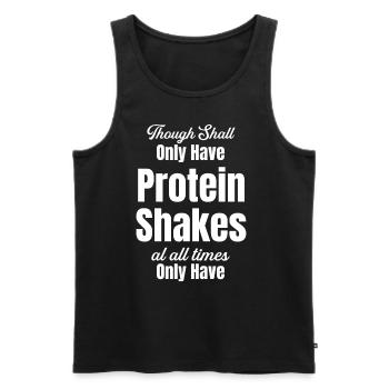 You should only ever eat protein shakes – - Men's Premium Organic Tank Top - black - Front - Michal (187cm)