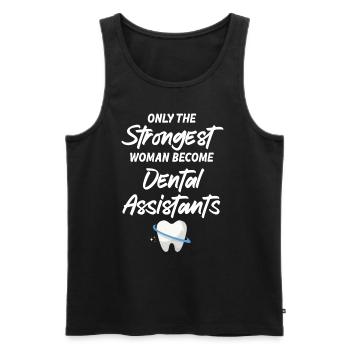 Only the strongest women will - Men's Premium Organic Tank Top - black - Front - Michal (187cm)