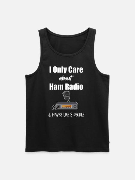 Jag är bara intresserad av amatörradio och jag gillar - Ekologisk premium tanktopp herr - svart