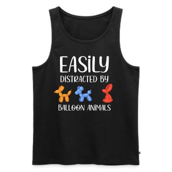 Lässt Sich Leicht Von Ballontieren Ablenken. - Männer Premium Bio Tank Top - Schwarz - Vorne - AI Model Male 178 light (178cm)