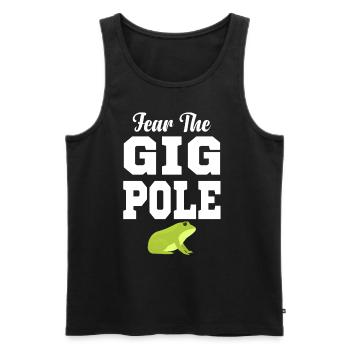 Fear The Gig Pole Frog Hunting Cottagecore Morel - Männer Premium Bio Tank Top - Schwarz - Vorne - AI Model Male 178 light (178cm)