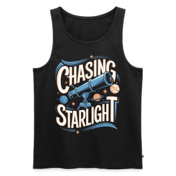 Telescope Astronomy Astrophotography - Men's Premium Organic Tank Top - black - Front - AI Model Male 178 light (178cm)