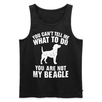 Funny Beagle Men Women Hound Beagle Dog Lovers - Débardeur bio Premium Homme - noir - Devant - Michal (187cm)