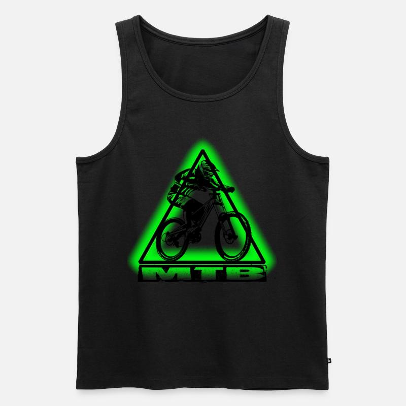 MTB Bike - Männer Premium Bio Tank Top - Schwarz