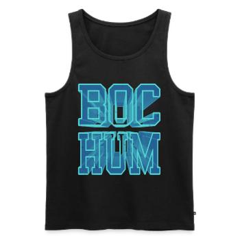 Bochum Deutschland Stadt 3D Schrift Skyline - Männer Premium Bio Tank Top - Schwarz - Vorne - AI Model Male 178 light (178cm)