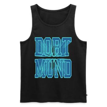 Dortmund Allemagne Ville 3D Police Skyline - Débardeur bio Premium Homme - noir - Devant - AI Model Male 178 light (178cm)